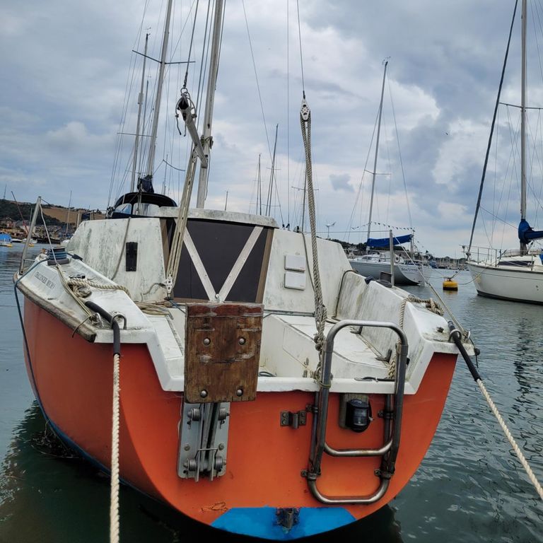 Off cuts of a motorboat