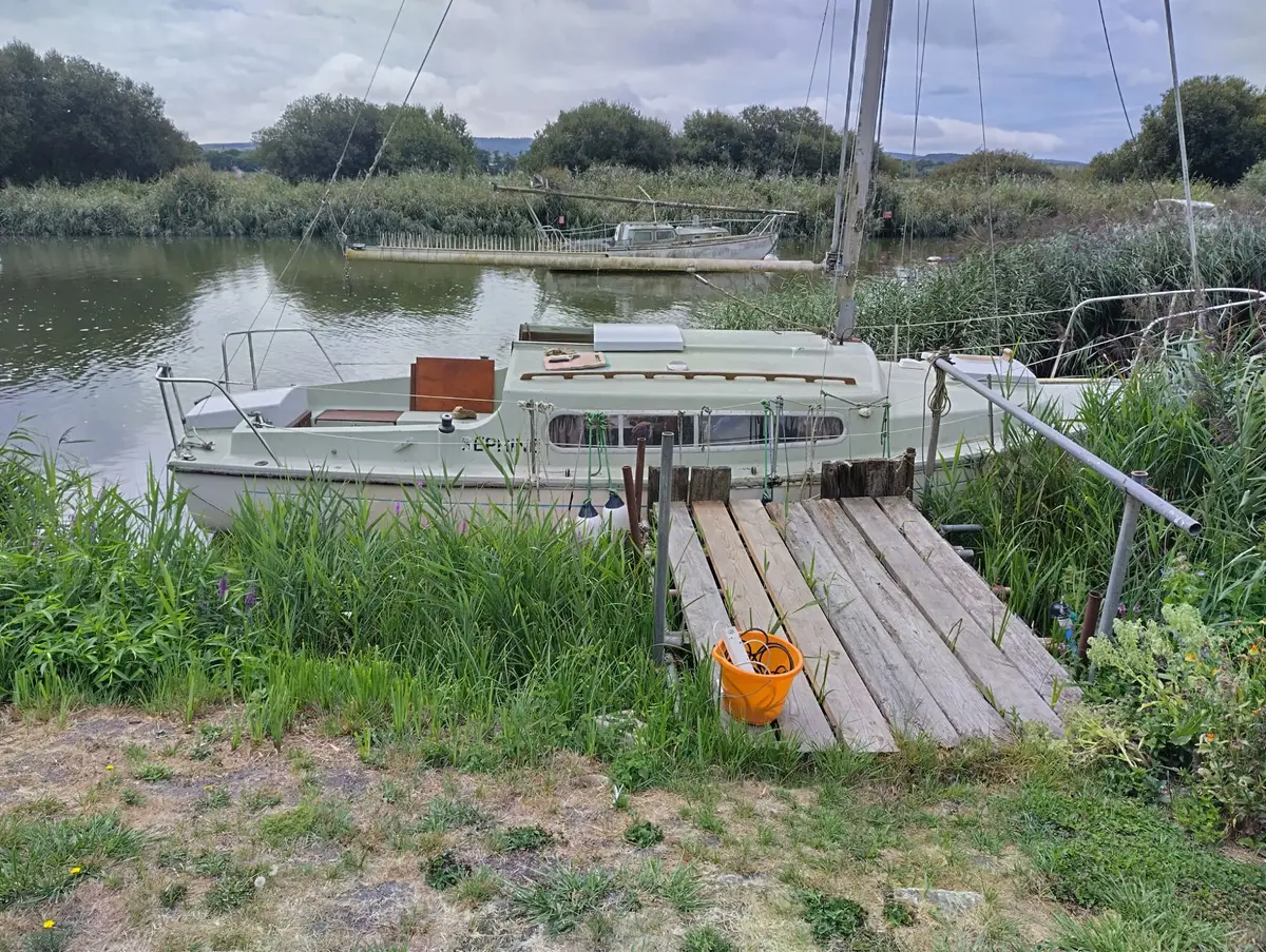 Sephine afloat on the River Frome